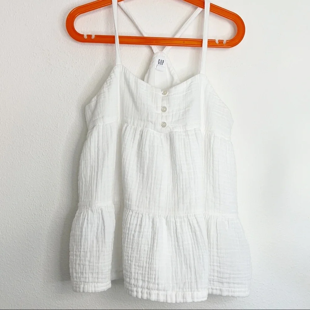Gap Cotton peplum tank top XL